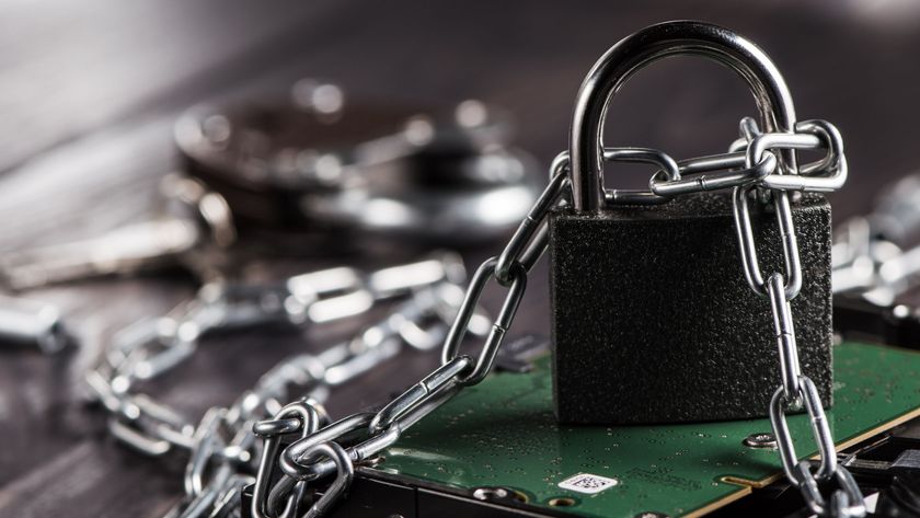 The hard disk is encased in metal chains that emphasize the high level of cyber security. The data storage device looks out of reach of viruses and intruders. The reliability of this hard drive is beyond doubt.