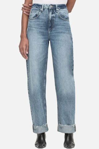 Raw Hem Superhigh Waist Barrel Jeans