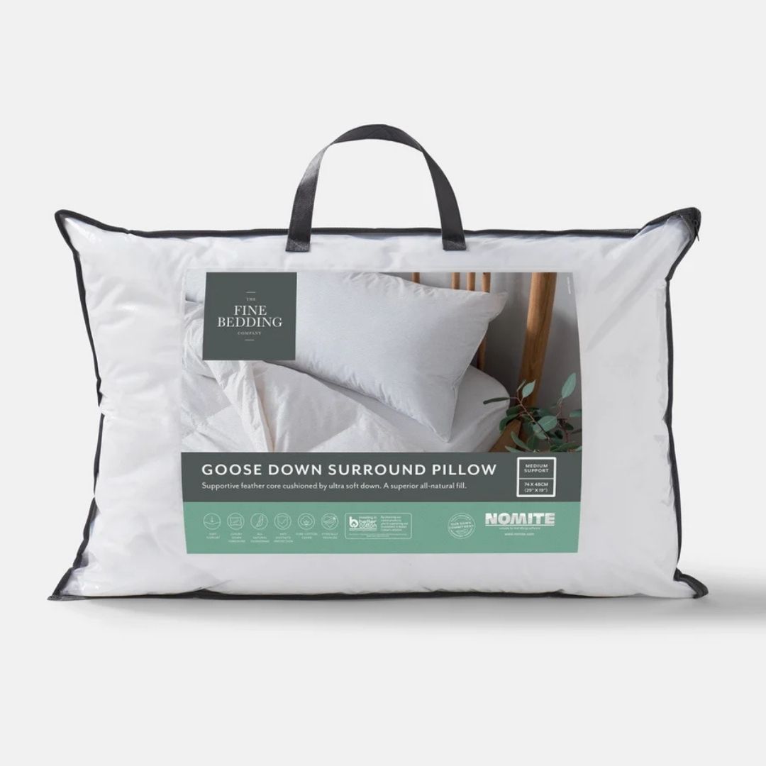 The Fine Bedding Company Goose Down Surround Pillow