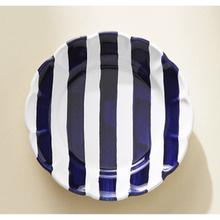 Amalfitana striped salad plate