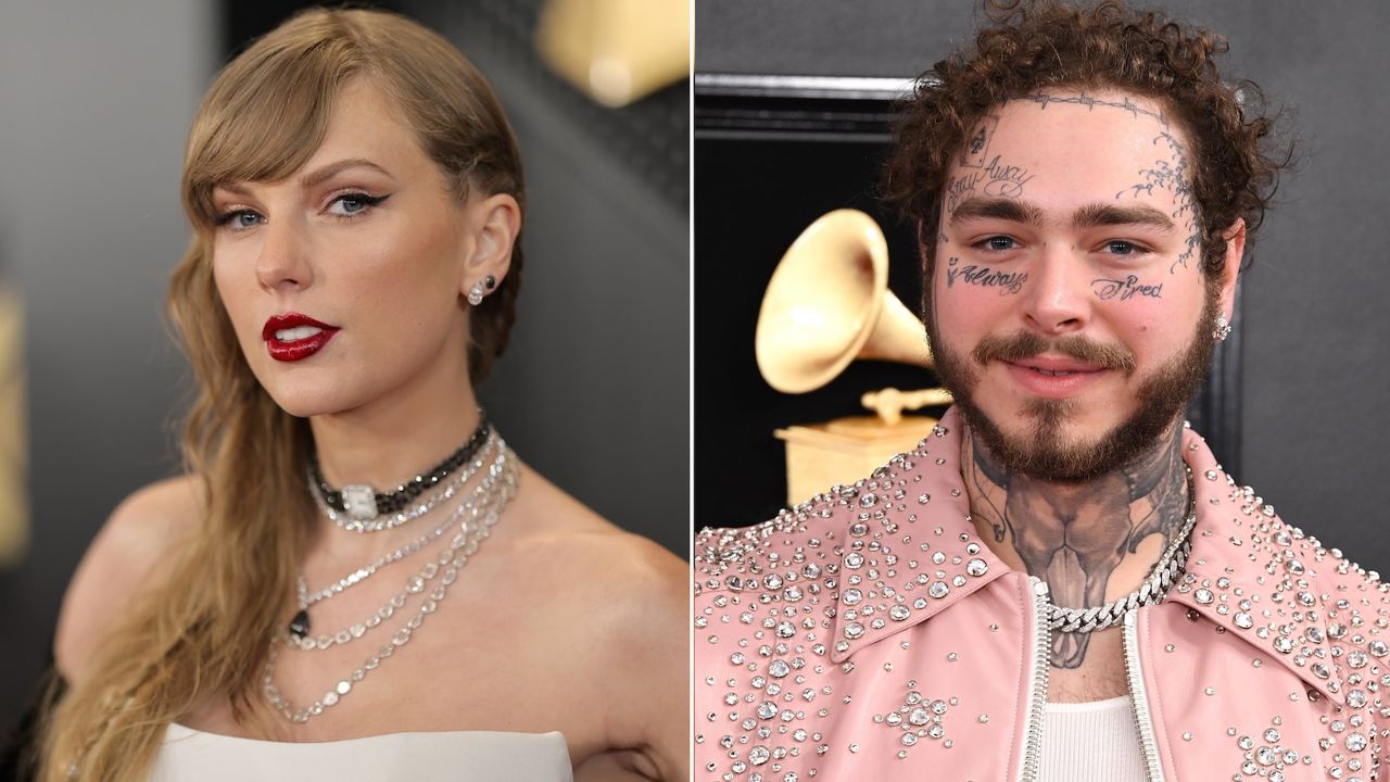 taylor swift and post malone at the grammys