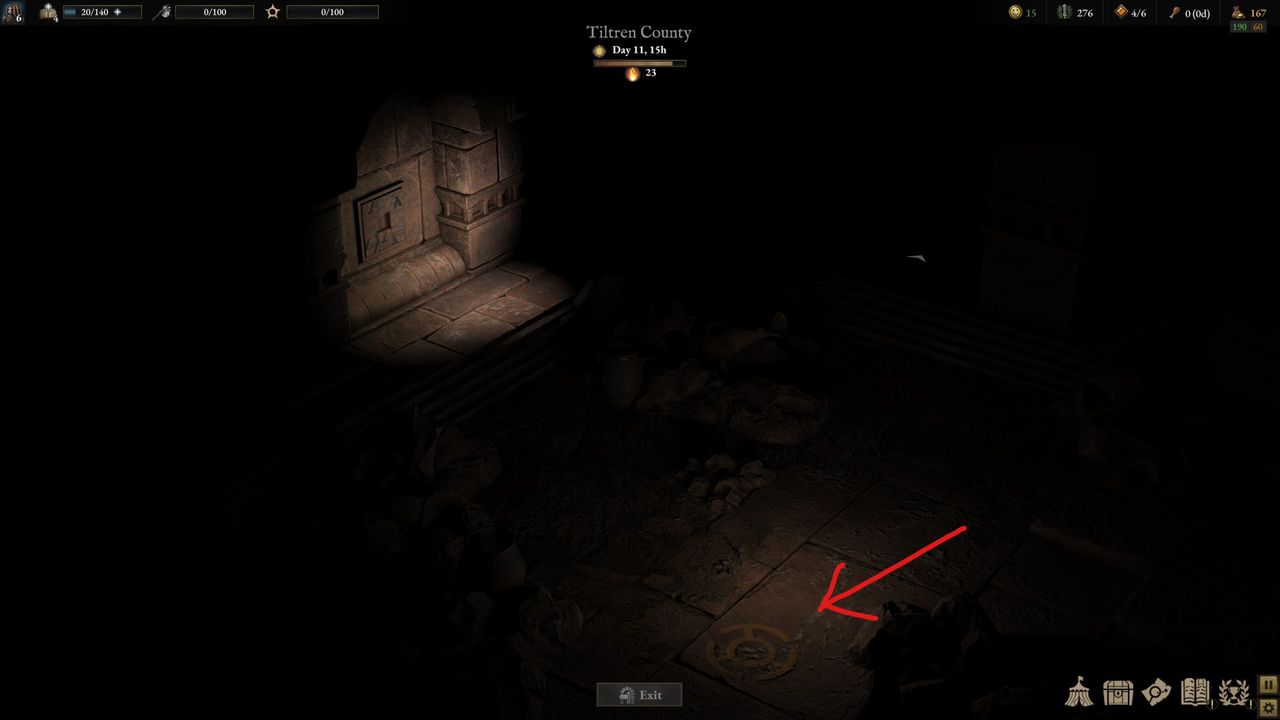 Wartales Tiltren tomb puzzle