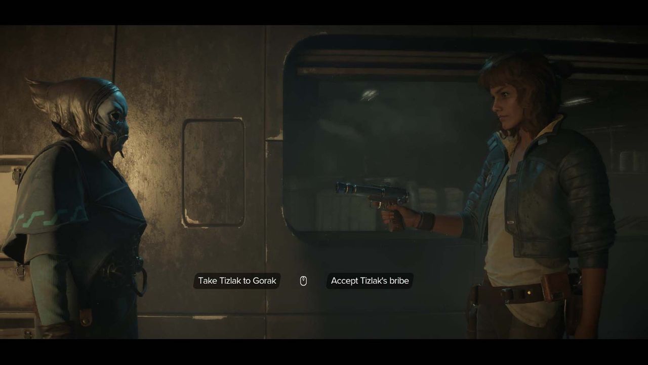 Star Wars Outlaws screenshots on ROG Ally X choices.