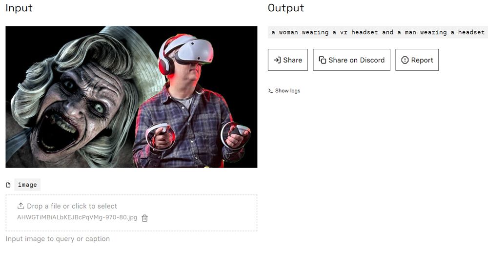Screenshots from Blip-2 AI image reader
