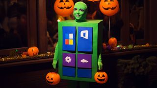 Microsoft themed Halloween costume generated with AI
