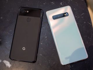 The Google Pixel 3 and Galaxy S10 keep everything under glass.