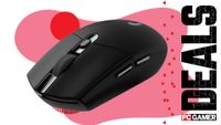 Logitech G305 Lightspeed gaming mouse on a deals background