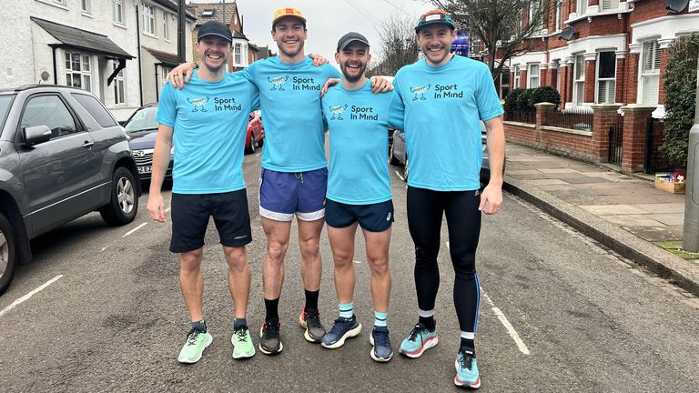 The team running the Mental Miles challenge in March 2022