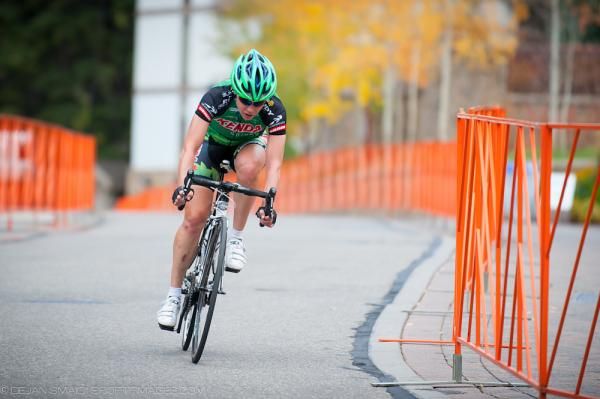 After three riders lapped the field in the Tour of Vail, Amity Elliott (Kenda) attacked to take fourth