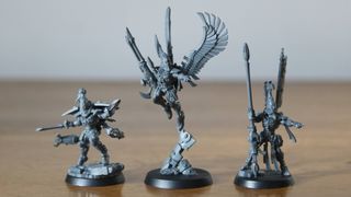 Warhammer 40,000 new Aeldari models for 2025 Exarchs for the Warp Spiders, Swooping Hawks, and Fire Dragons