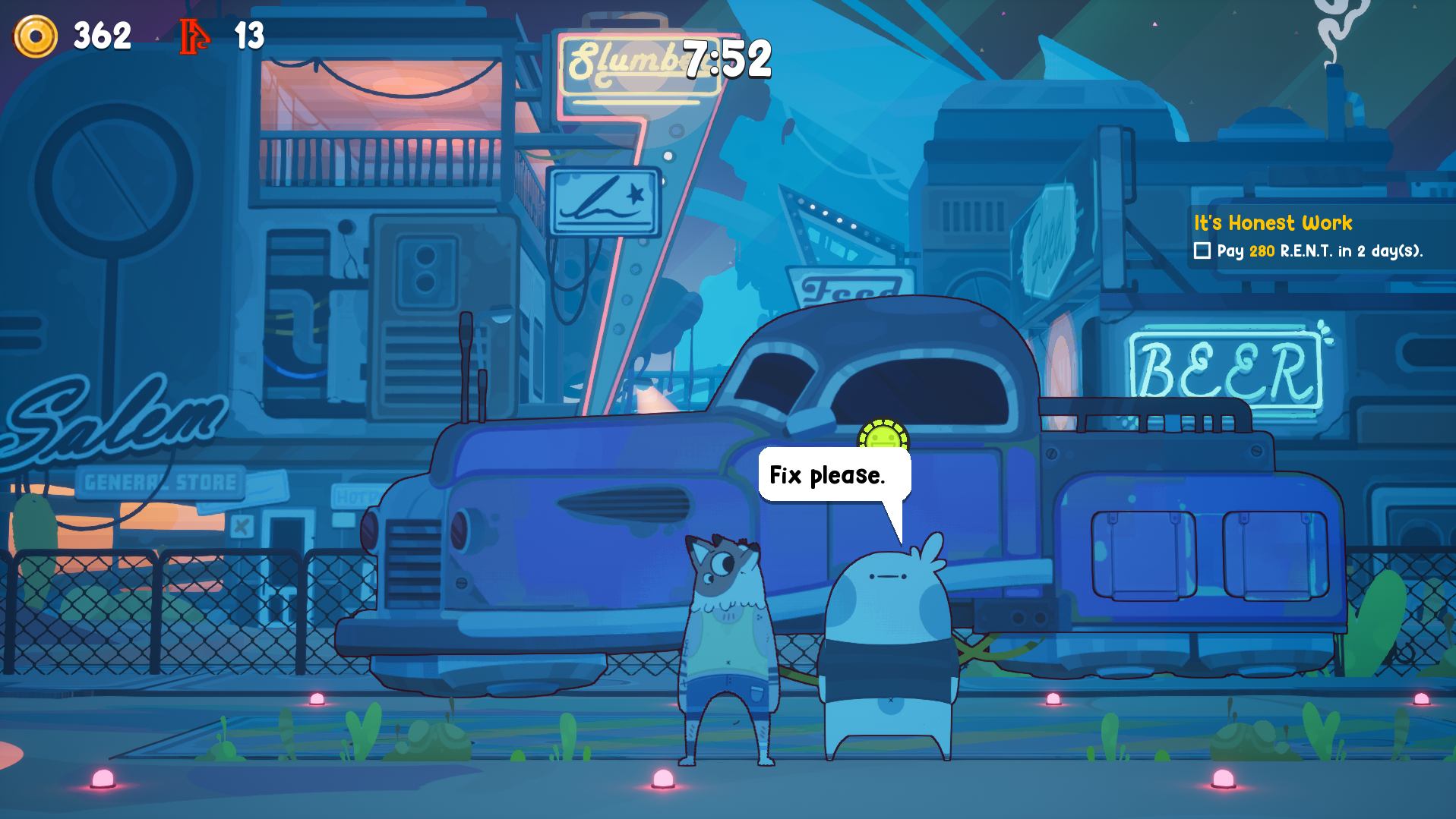 Uncle Chop's Rocket Shop is a spaceship repair roguelite with excellent animation and a naughty sense of humor