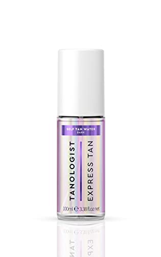 Tanologist Dark Mini Self Tan Water, Clear Self Tanning Water, Travel Size, Streak-Free Tanning Mist, Natural Bronze, No Fake Tan Smell, Clean Ingredients, 3.38 Fl. Oz/100 Ml Bottle