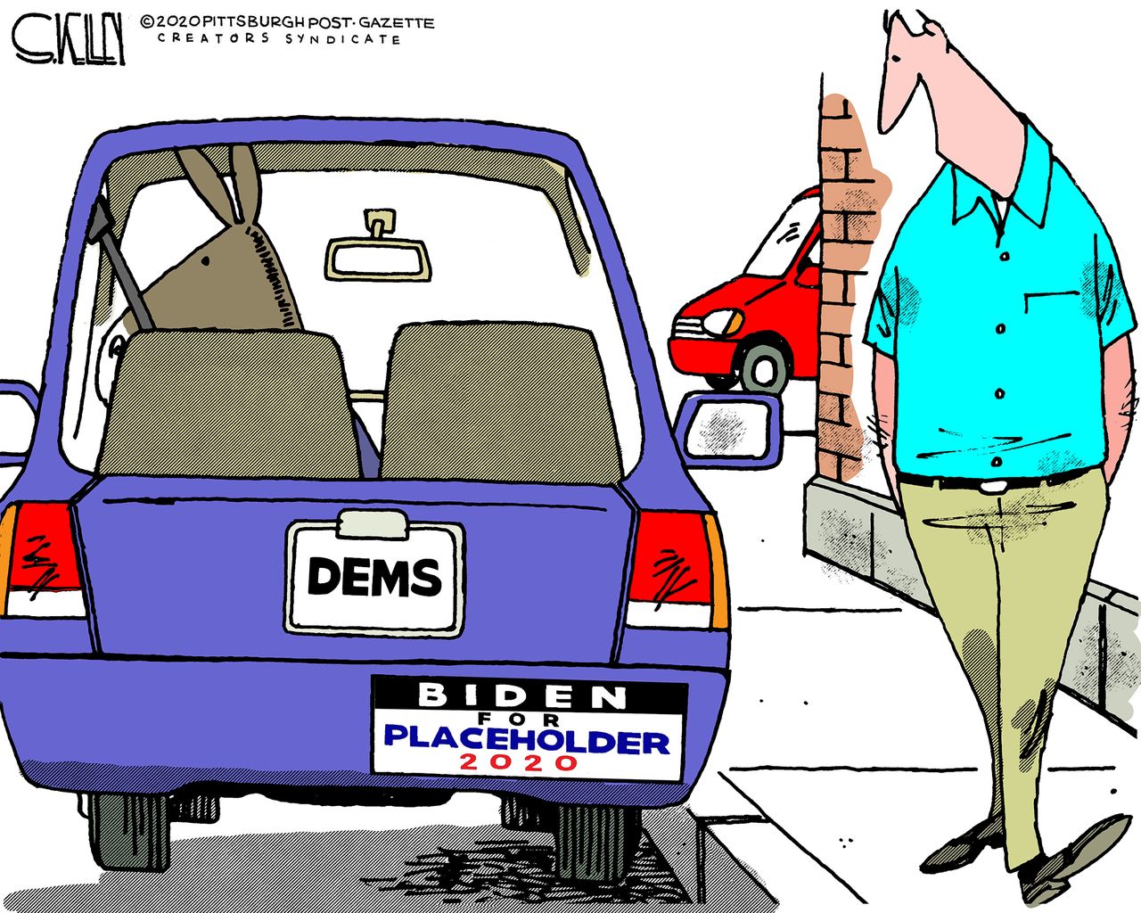 Political Cartoon U.S. Biden 2020 Democrats&amp;amp;nbsp;