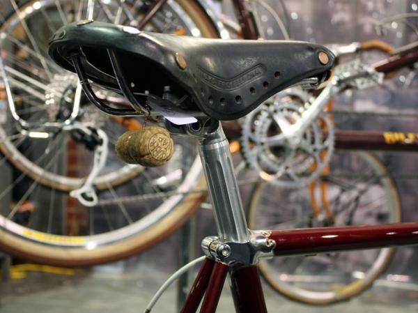 Why is there a cork hanging off of this Bilenky bike? Back in the day this was a way for riders to say that they were never "out of cork" and always had something left in the tank.