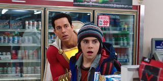 Shazam and Freddy in the convenience store