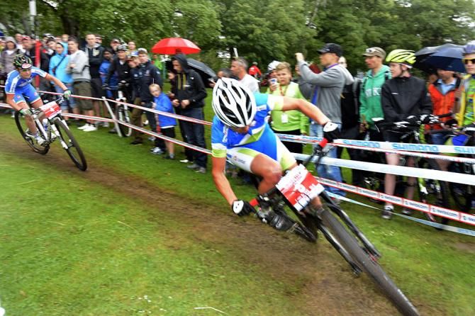 Tanja Zakelj (Slovenia) on her way to a win