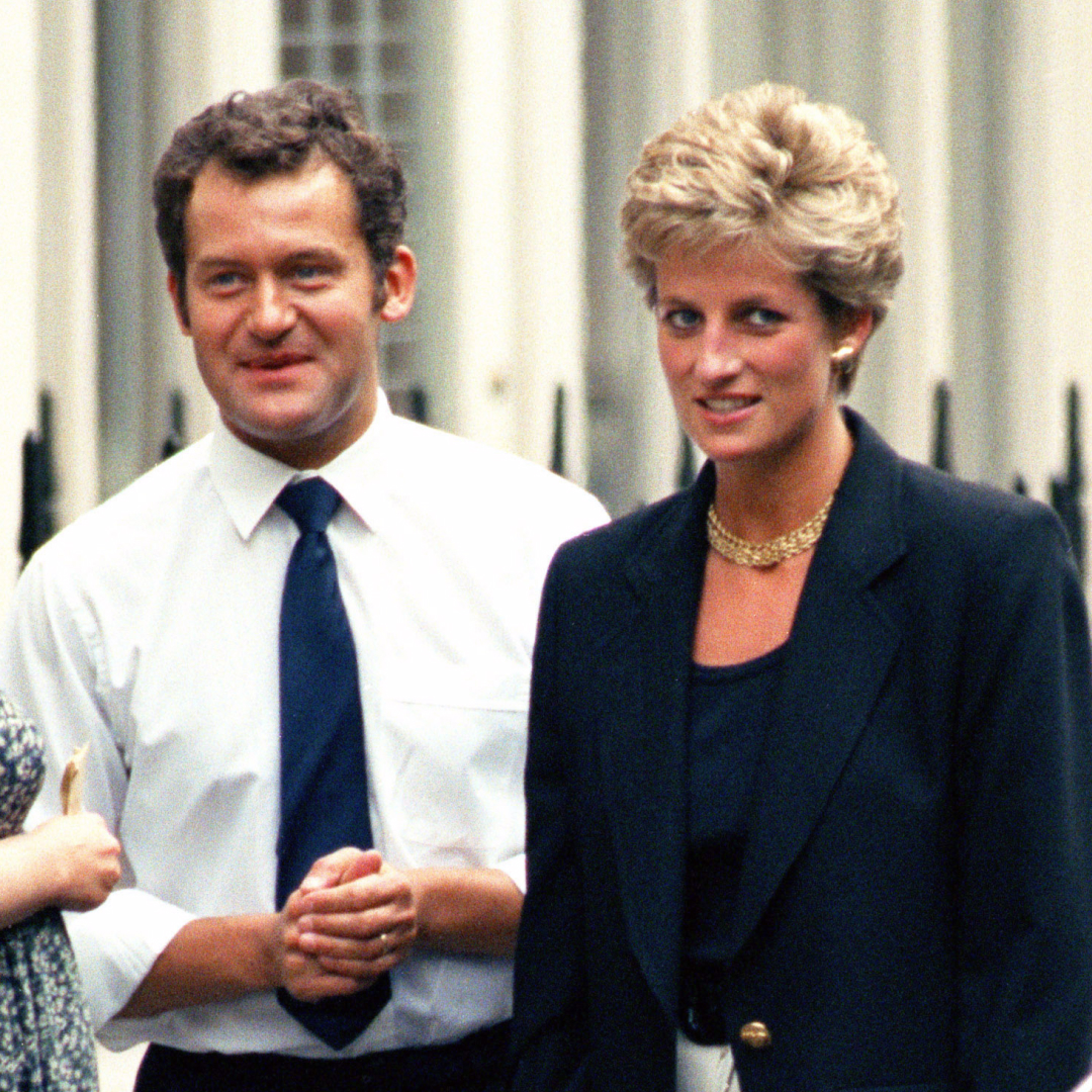 Paul Burrell, Princess Diana's former royal butler, accompanies the princess