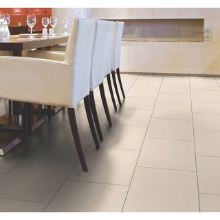 Screwfix cream Tile-Effect Laminate Flooring
