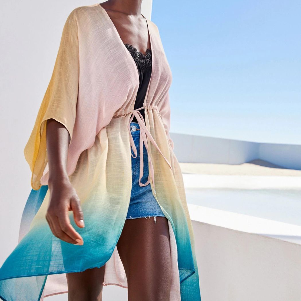 Next Longline Tie Waist Cover-Up