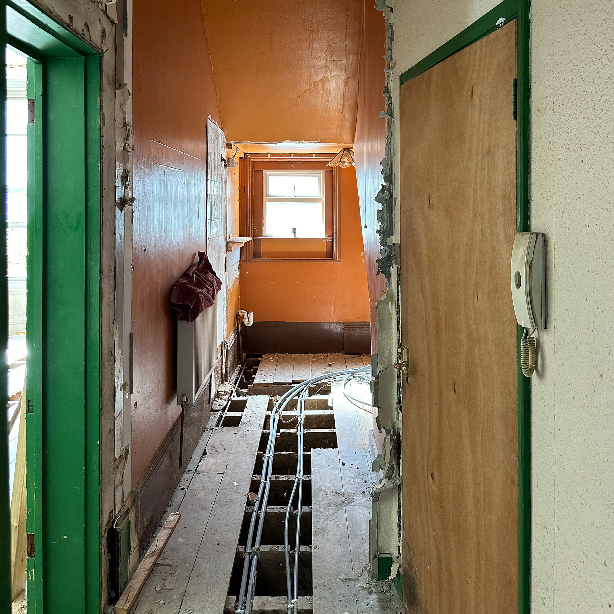 Hallway in midst of renovation