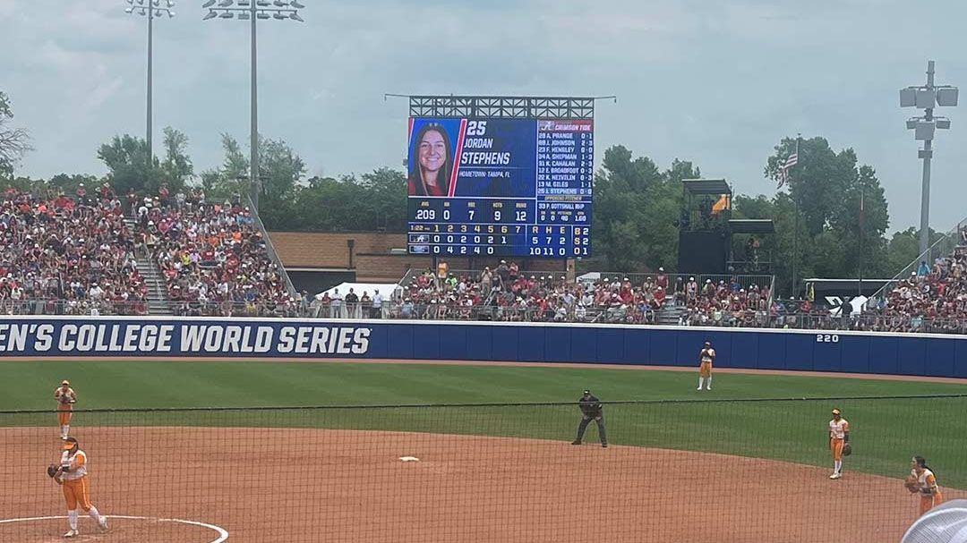 The new video display at the Women&#039;s College World Series from Daktronics. 