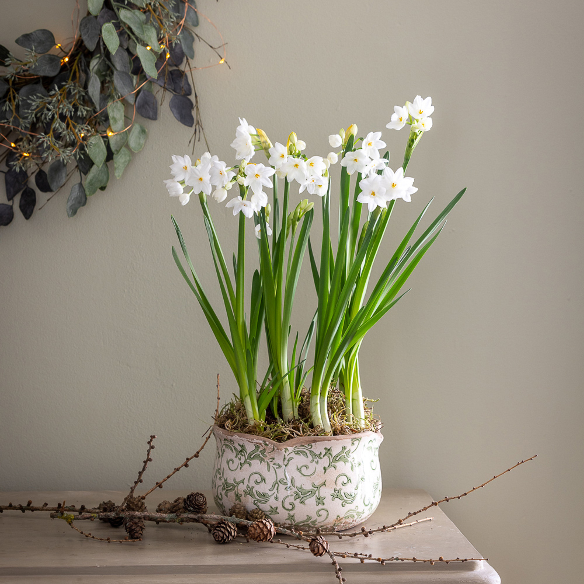 Wavy Edged Green Ceramic Bowls