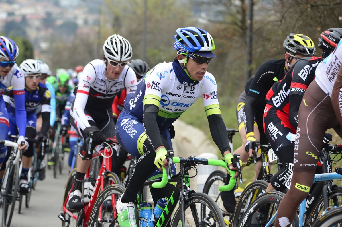 Esteban Chaves (Orica-GreenEdge) in the peloton