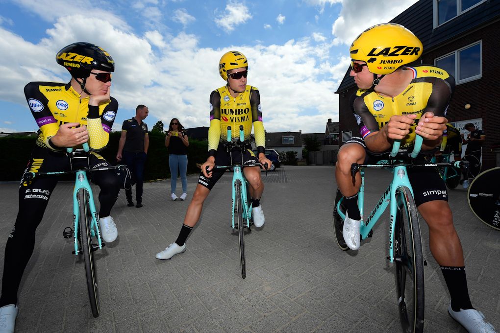 Steven Kruijswijk, Wout van Aert and Dylan Groenewegen