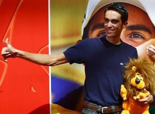 Contador at a reception in Madrid
