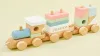 Personalised Wooden Train Pull-a-Long Toy with Blocks