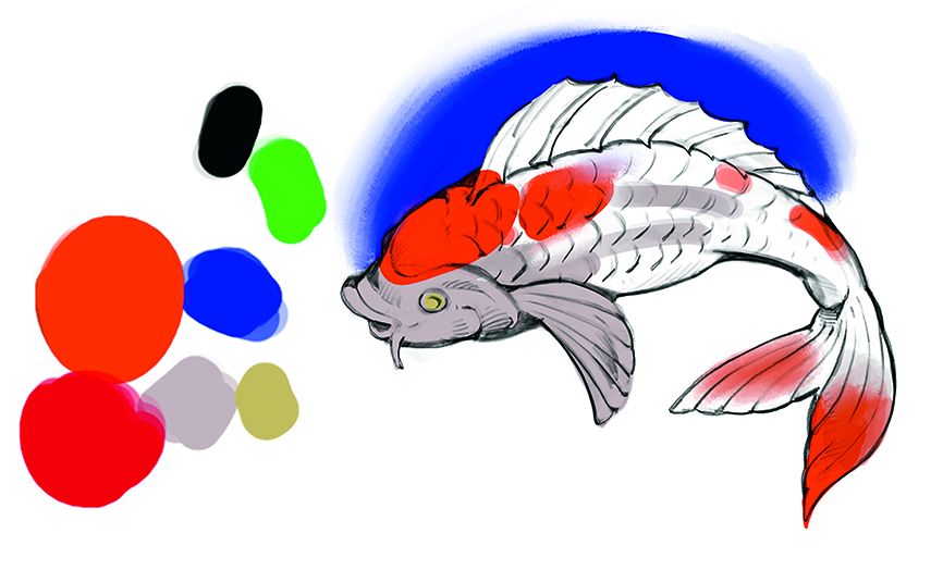 Colourful digital art colour references