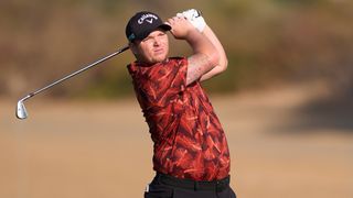 Callum Shinkwin takes a shot at the Dubai Desert Classic