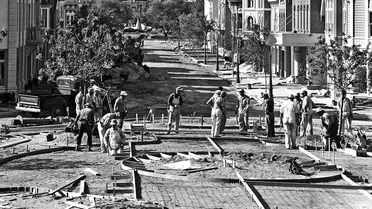 Main Street U.S.A under construction