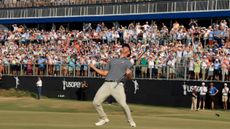 Bryson DeChambeau celebrates winning the US Open at Pinehurst No.2