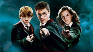 Best Harry Potter movies ranked main image featuring Harry, Hermione and Ron