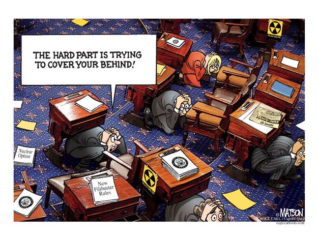 Political cartoon Congress filibuster