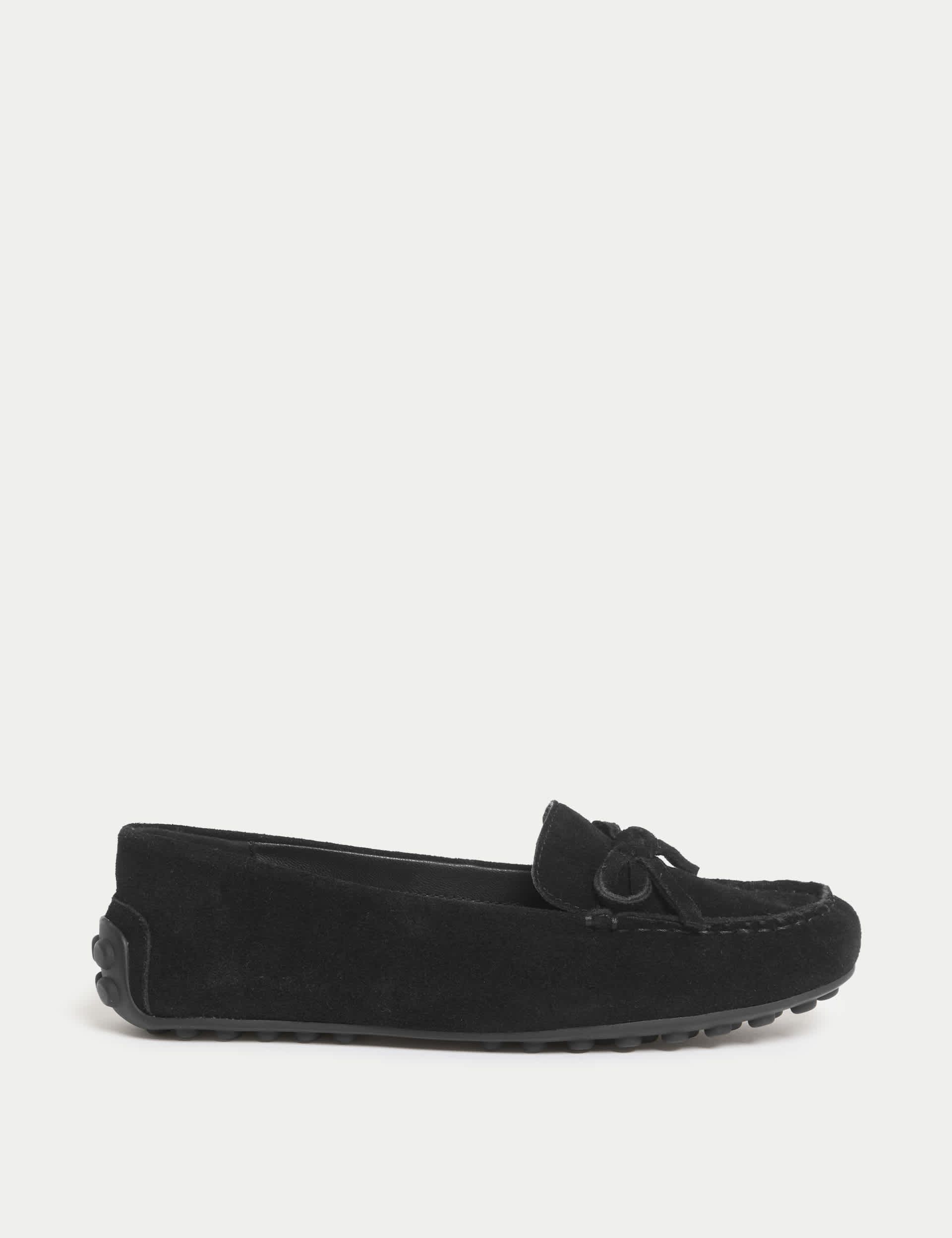 Suede Slip on Flat Loafers