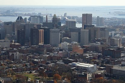 Baltimore skyline.