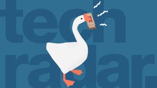 Best indie games: Untitled Goose Game's Goose on a blue background