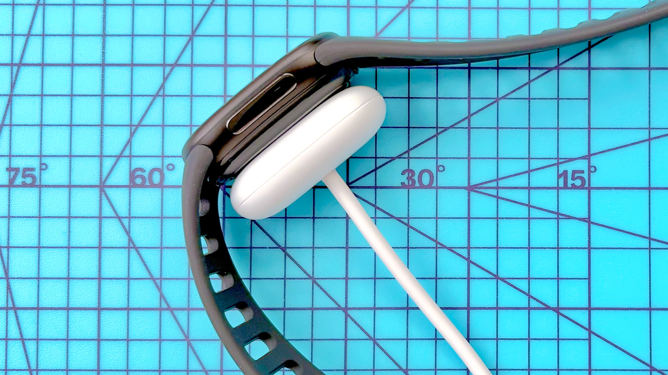 Close-up of the Fitbit Edge fitness tracker