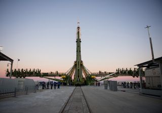 Soyuz TMA-15M Spacecraft After Raising