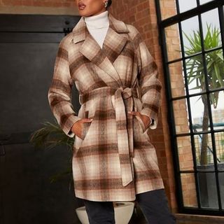 Checked coat from John Lewis