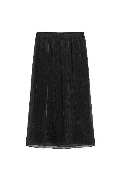 ZARA, Wrinkled Effect Midi Skirt