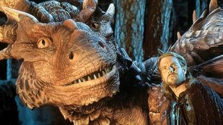 Dennis Quaid and Sean Connery's dragon in Dragonheart