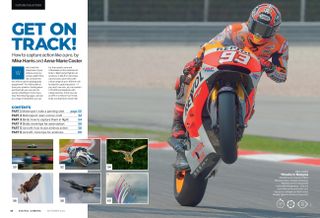 The first two pages of the cover feature of the September 2024 issue of Digital Camera magazine, about photographing fast-paced action events