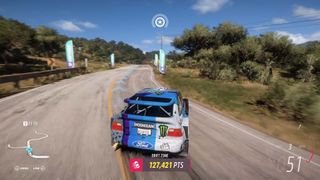 Forza Horizon 5 Drift Zones drifting on road