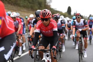 CHIUSDINO ITALY MARCH 11 Nairo Alexander Quintana Rojas of Colombia and Team Arkea Samsic during the 56th TirrenoAdriatico 2021 Stage 2 a 202km stage from Camaiore to Chiusdino 522m TirrenoAdriatico on March 11 2021 in Chiusdino Italy Photo by Tim de WaeleGetty Images