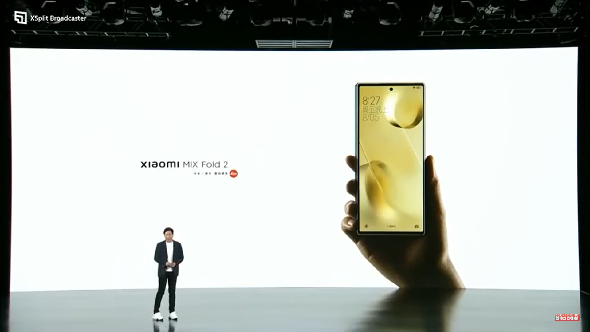 Screenshot of Xiaomi Mix Fold 2 launch