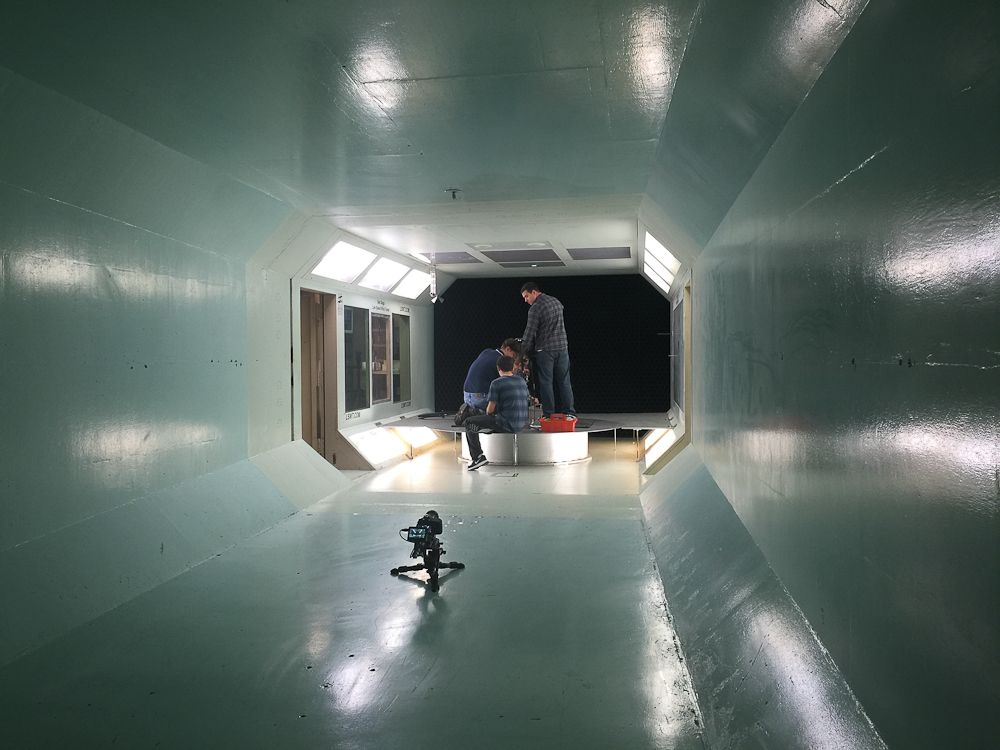 Inside the tunnel.
