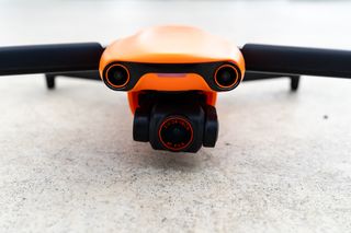 A close up of the Autel EVO Nano+ drone on a concrete surface